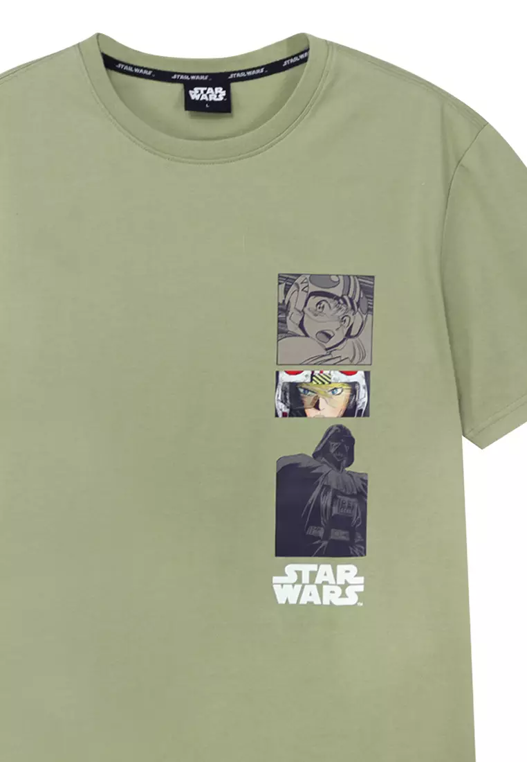 Green star wars top shirt