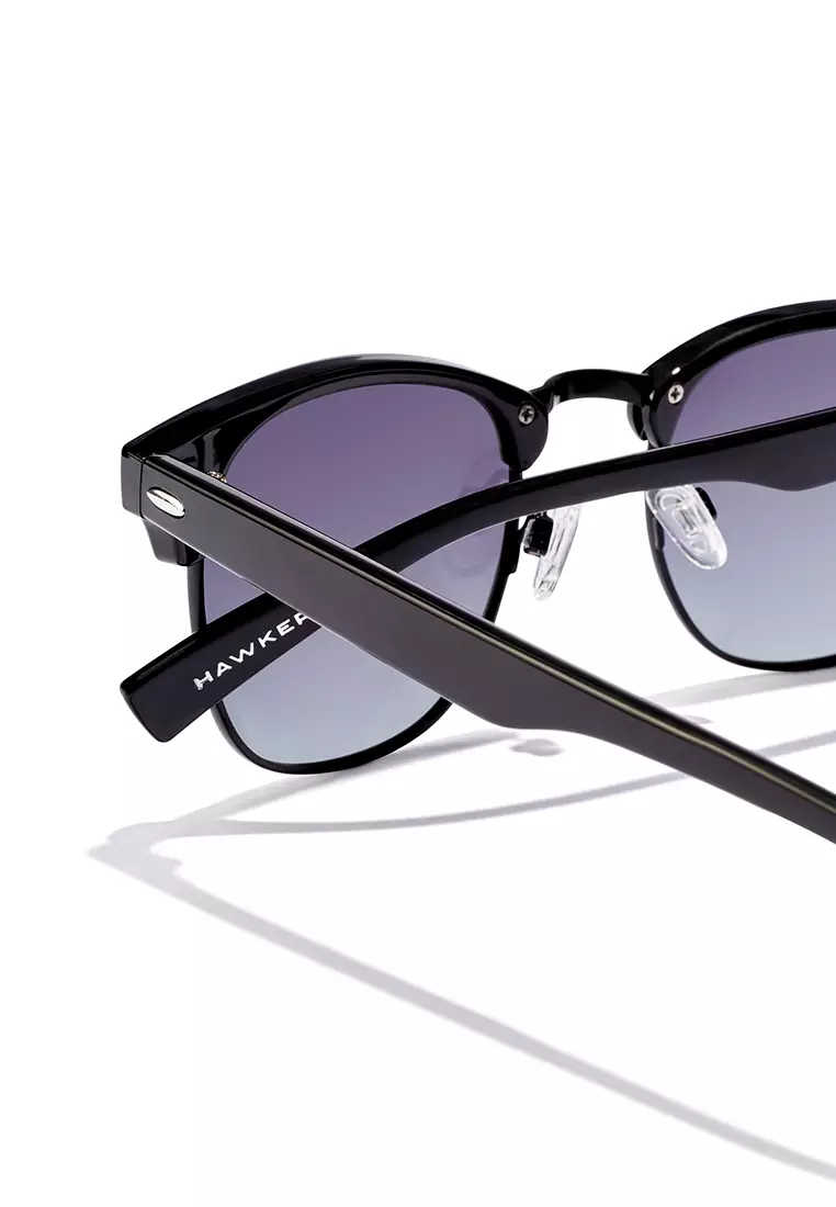 HAWKERS Classic Bold Polarized Black Matte Grey Sunglasses For Men And Women, Unisex. Official Product Designed In Spain