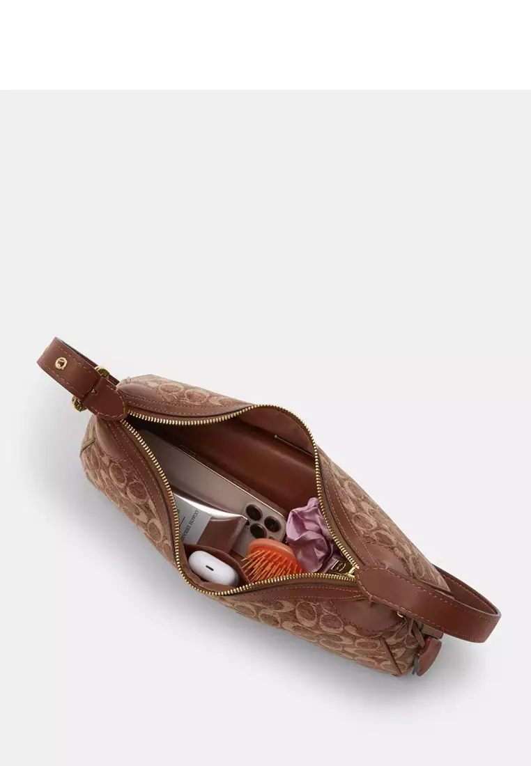 Ella Small Shoulder Bag In Signature Chenille