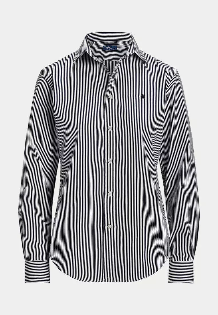 Slim Fit Striped Cotton Shirt