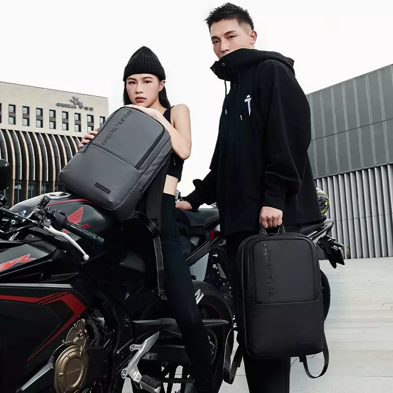 B00529 Arctic Hunter Tas Ransel Backpack Laptop 15.6 Inch Expandable - BLACK