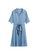 Hopeshow blue Faux Satin Dress with Sash B8522AA0FAE9C2GS_5