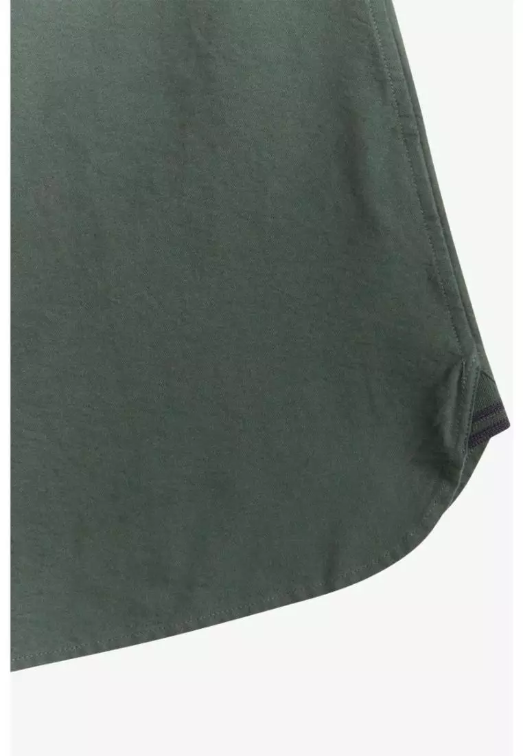 Fred Perry M5516 Long-Sleeve Oxford Shirt (Court Green)