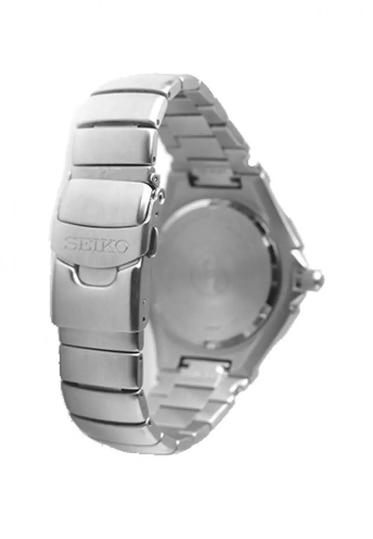 Jam Tangan Pria Seiko Kinetic Auto Relay Original Garansi Resmi Strap Stainless Steel Silver SMA033 SMA033P1 Silver