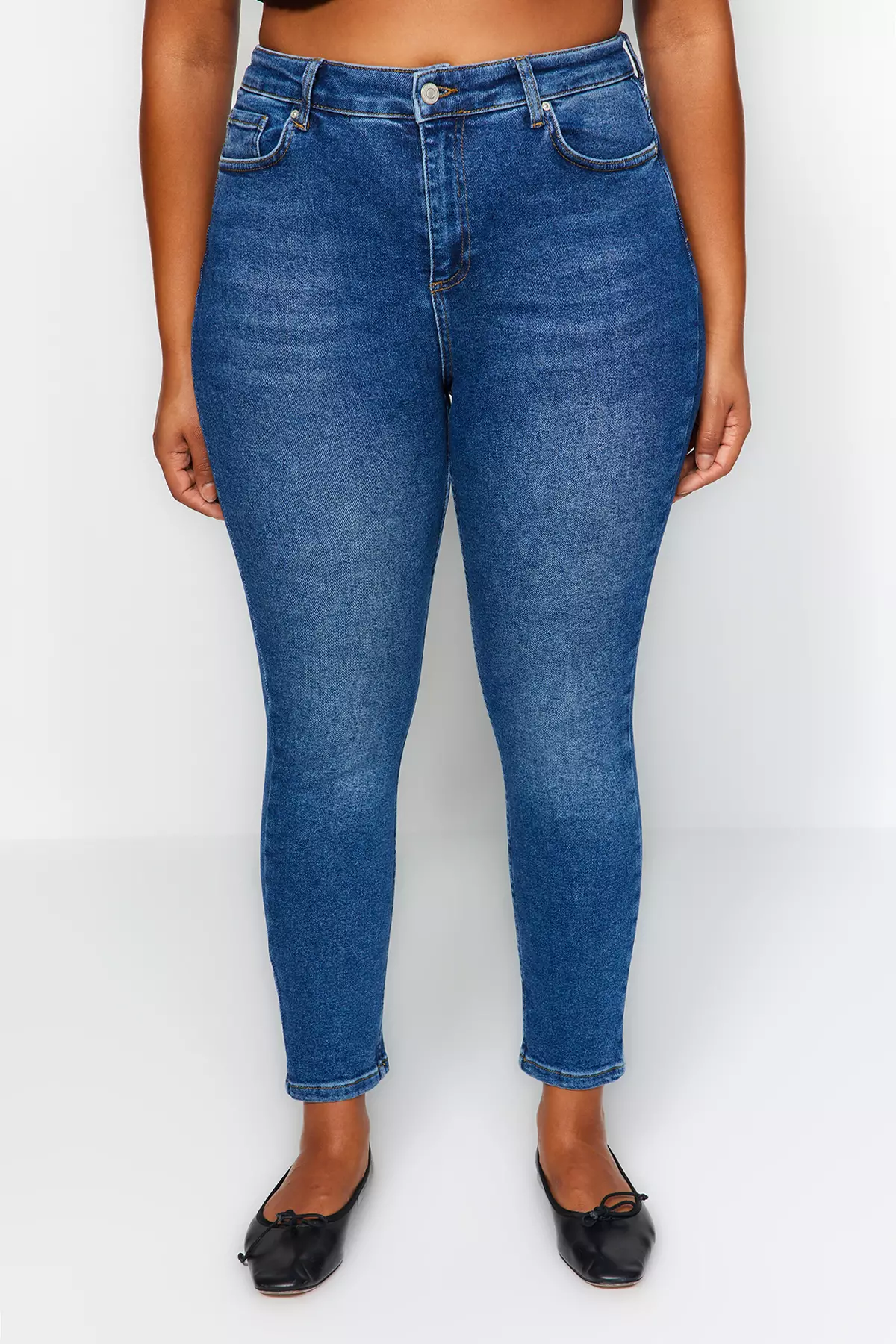 Apt 9 Jeans Womens 8 Blue Denim Curvy Straight Slimming Tummy Waistband  Pants - Helia Beer Co