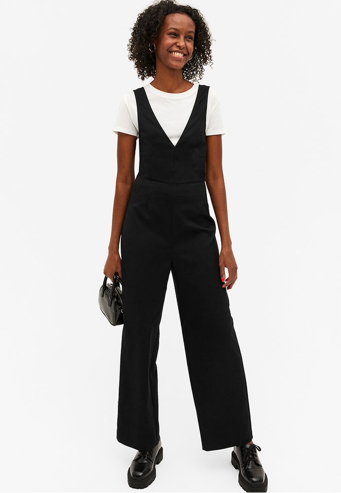 Buy Monki V Neck Dungaree 2023 Online ZALORA Singapore
