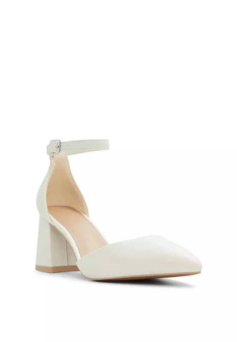 White block heel pointed new arrivals toe