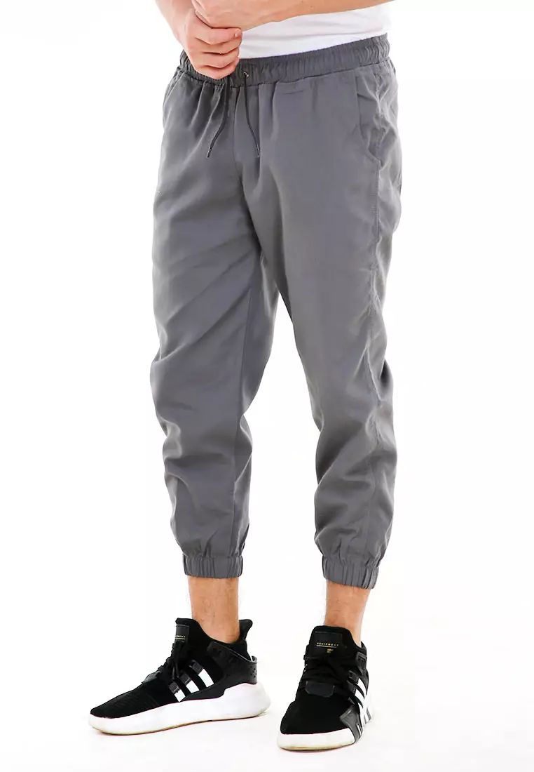Locko Celana Panjang Sirwal Pria Simple Plain Casual Long Pants Material Baby Canvas ORIGINAL - Gray