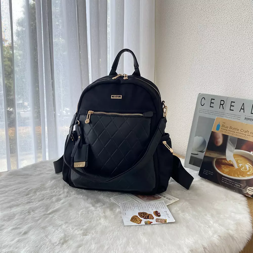 En-ji Munsan Backpack Wanita Warna Black