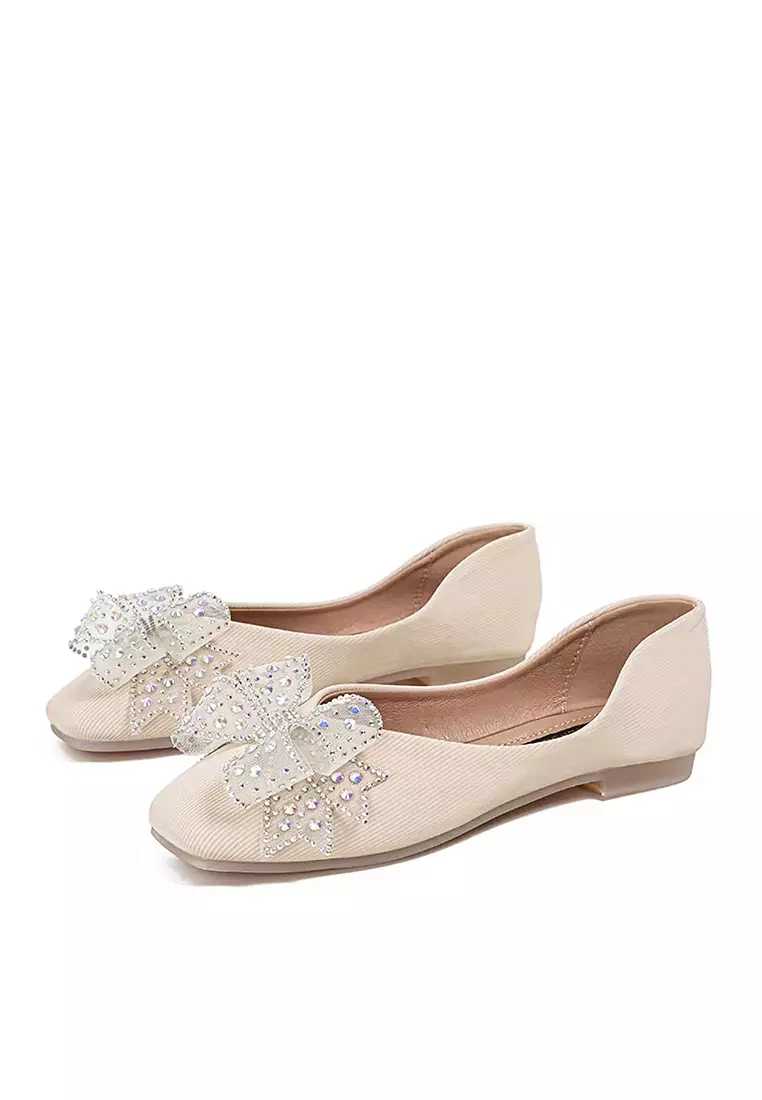 Buy Twenty Eight Shoes VANSA Rhinestone Bow Flat Shoes VSW F555 42