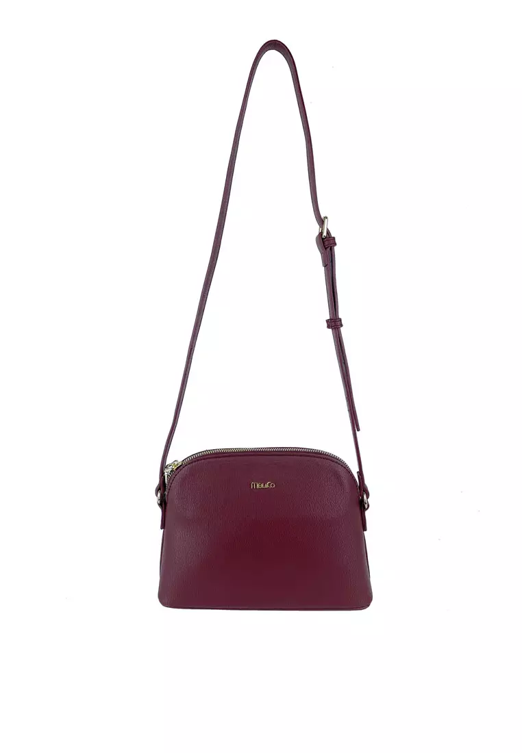 Dome Faux Leather Sling Bag