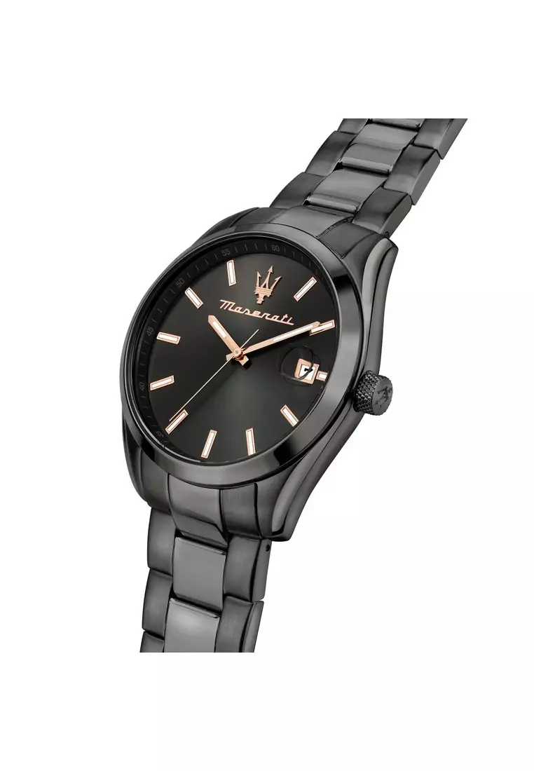 【2 Years Warranty】Maserati Attrazione 43mm Men's Quartz Watch Luminous Dial Hands R8853151015 Japan Movement