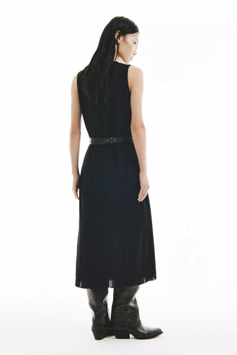 Textured-knit dress