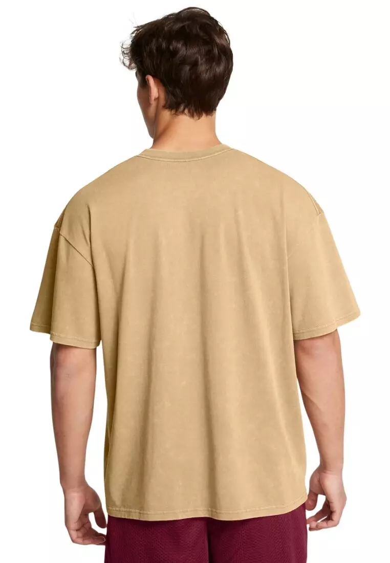 Under Armour Men's UA Heavyweight Oversized Logo Wash Short Sleeve