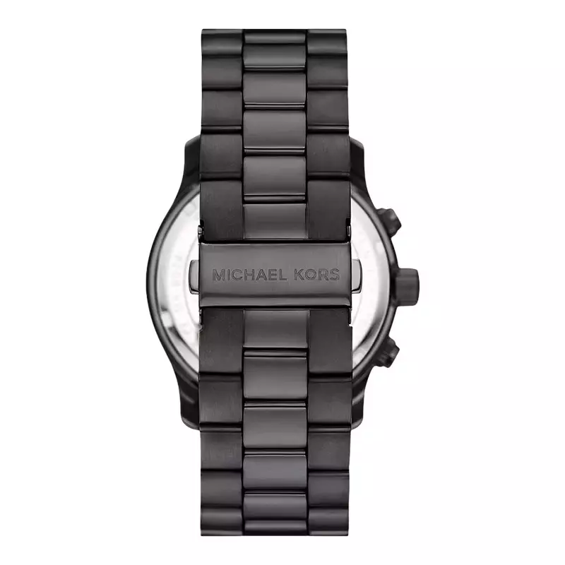 Jam Tangan Pria Michael Kors Runway MK9073 Chronograph Black Dial Black Stainless Steel Strap