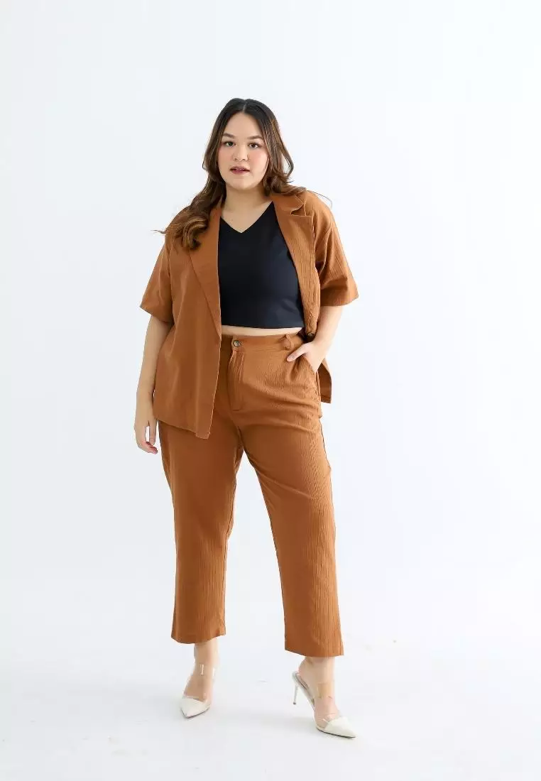 Plus Size Pants Lorraine Brick