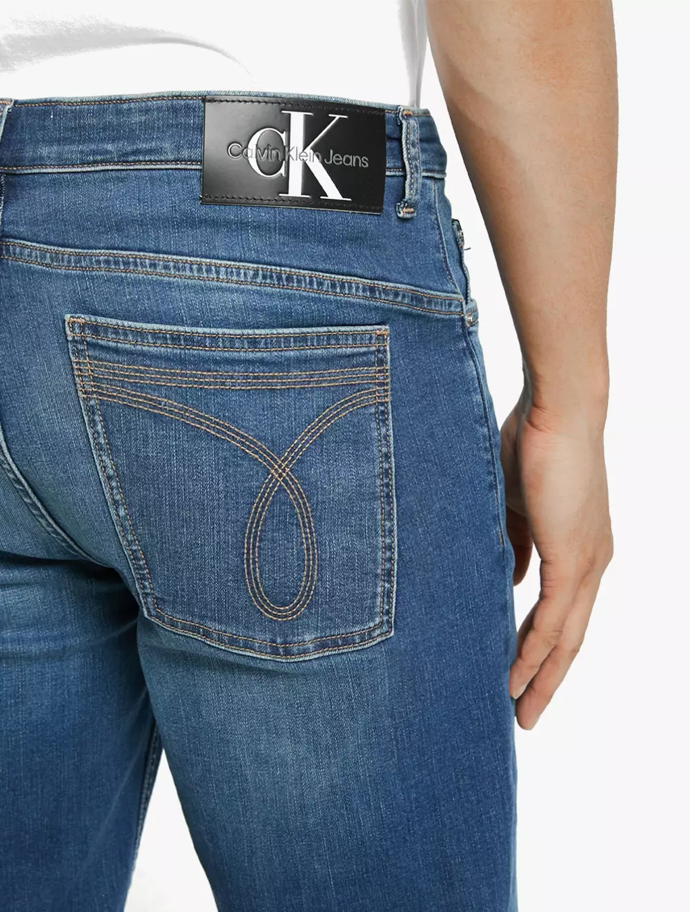 CALVIN KLEIN JEANS - MID BLUE STRETCH BODY JEANS - blue