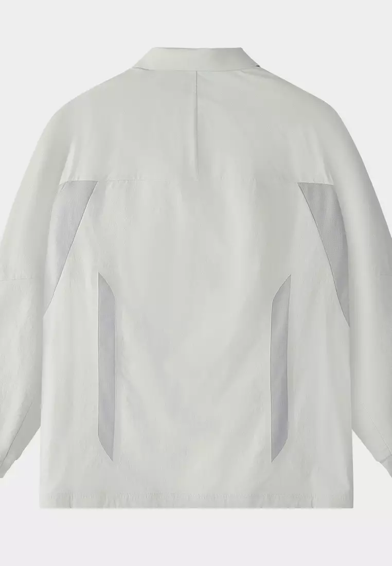 FILA FUSION INLINE URBAN TECH VR IN VIRTUAL REALITY Men Woven Top (Ash)