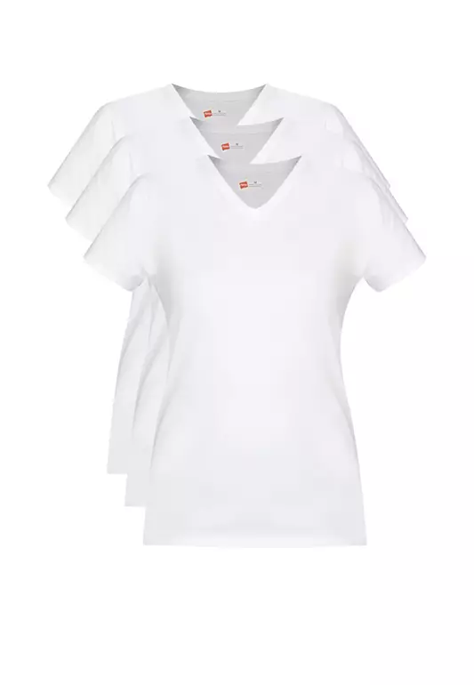 3-Pack Tagless Cuffed V-Neck