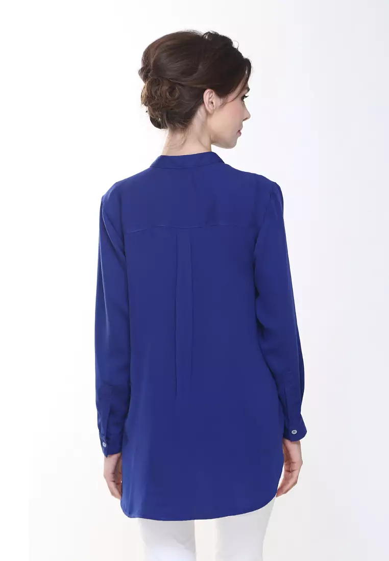 Eva Suit Top in Electric Blue