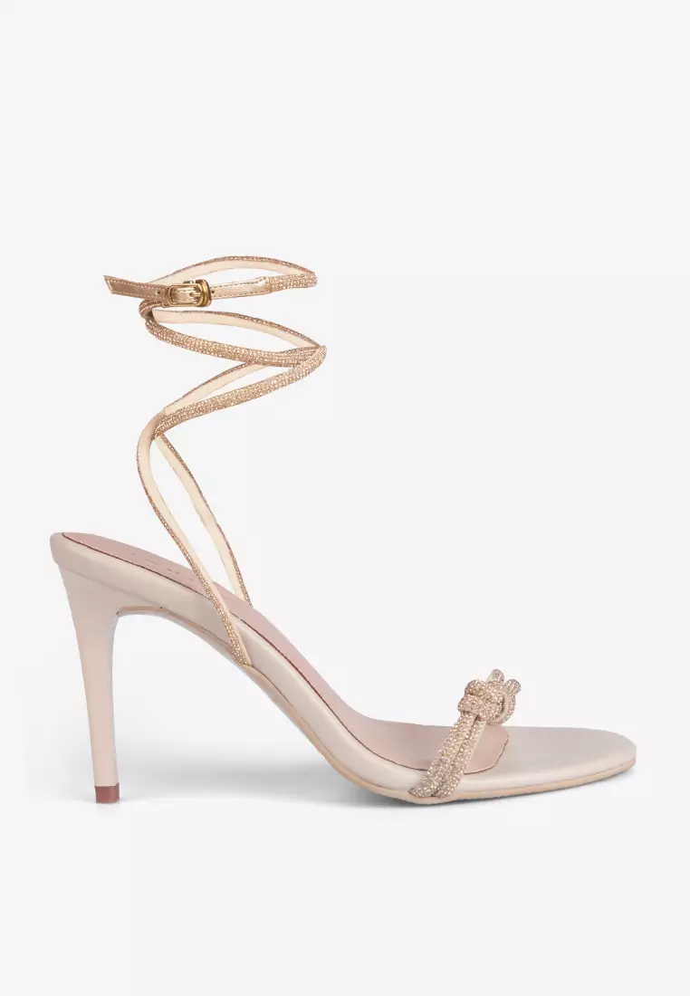 Safron Strappy Crystal Embellishment Party Heels