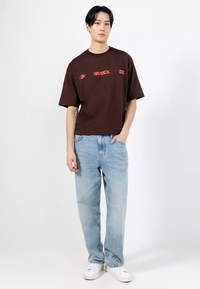 Cropped Fit Graphic T-Shirt