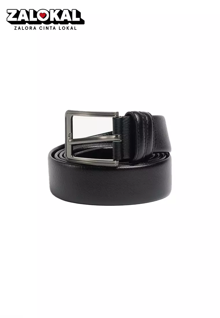 Ikat pinggang big size kulit leather pria HITAM panjang 150cm