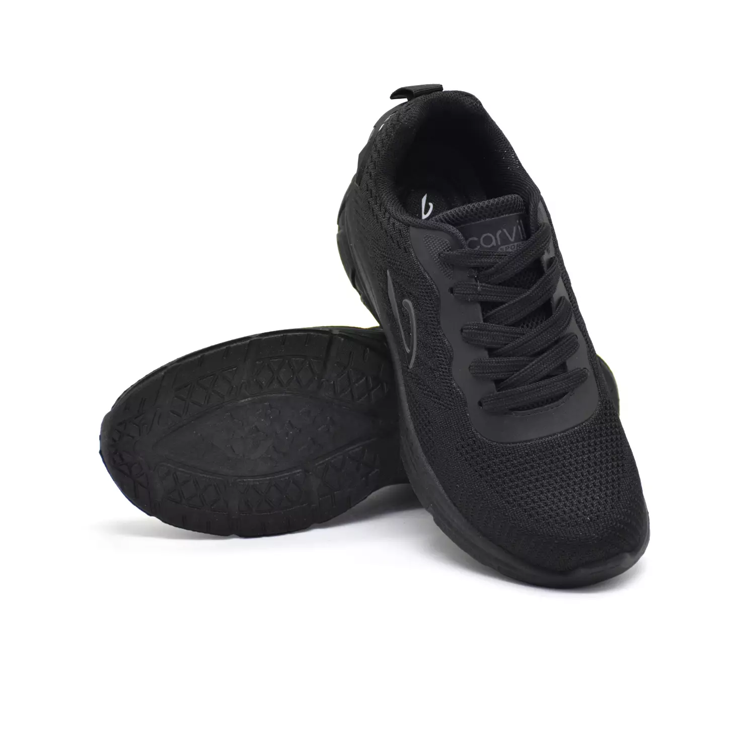 Carvil Sepatu Sekolah Anak Ghani-02 LT Black/Black