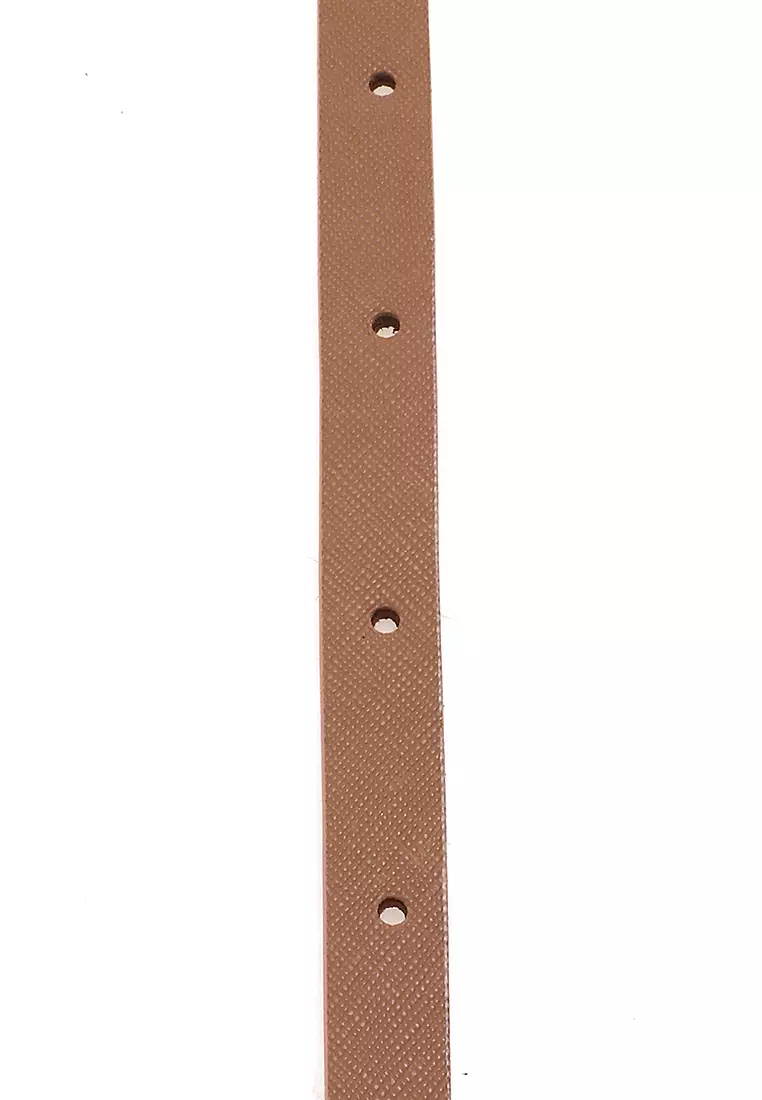 Fern Ikat Pinggang Gesper Wanita Stylish Casual Comfortable Material Leather Kulit ORIGINAL - Khaki