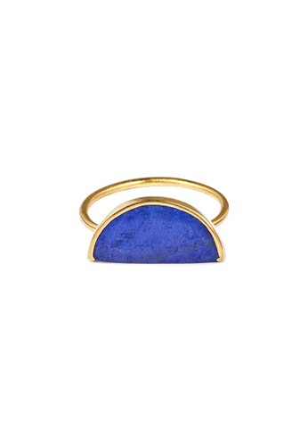 Bits of Bali Jewelry blue and gold and silver Lalita half Moon Lapis Lazuli Silver Ring - Cincin Perak Lapis Lazuli Lapis Emas Gold Vermeil 2C172ACB5C2D6DGS_1