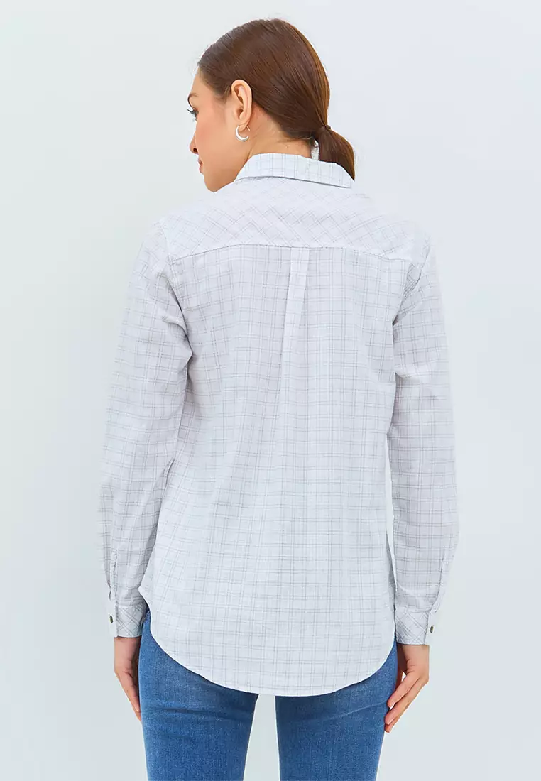 C2 Kraova White Kemeja Casual Wanita