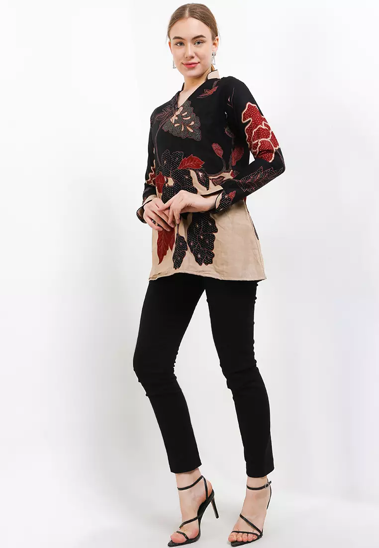 Blouse Batik Mandevilla Item Premium Slimfit Elegant