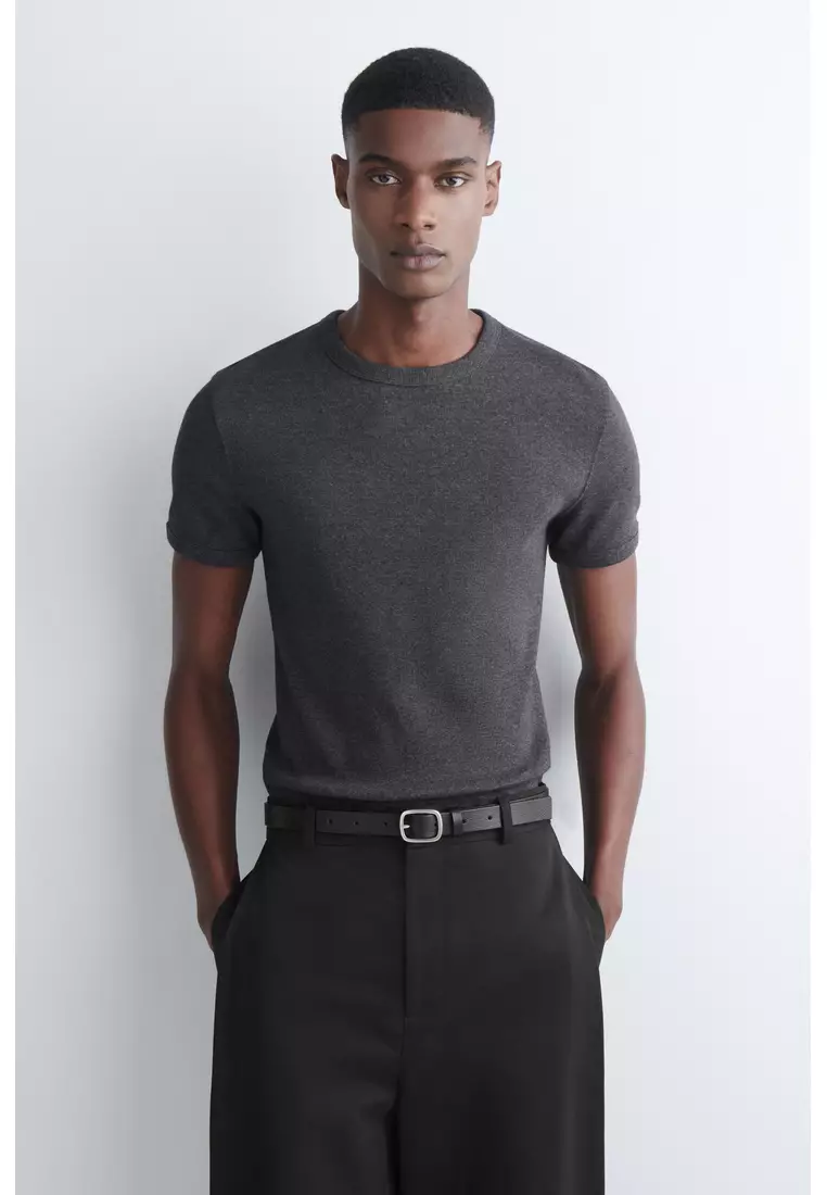 Buy COS SLIM RIBBED COTTON T-SHIRT 2026 Online | ZALORA
