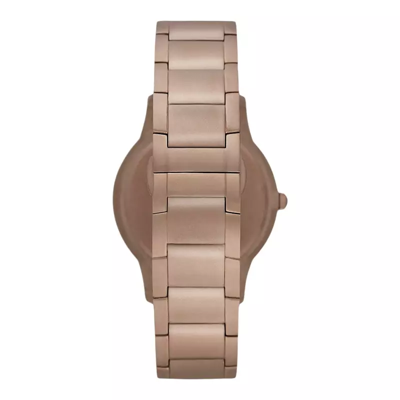 Jam Tangan Pria Emporio Armani Fashion AR11413 Men Black Dial Bronze Stainless Steel Strap