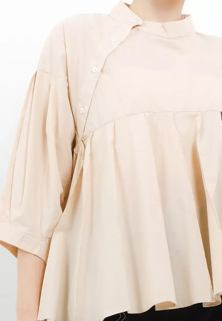 High Collar Asymmetric Top