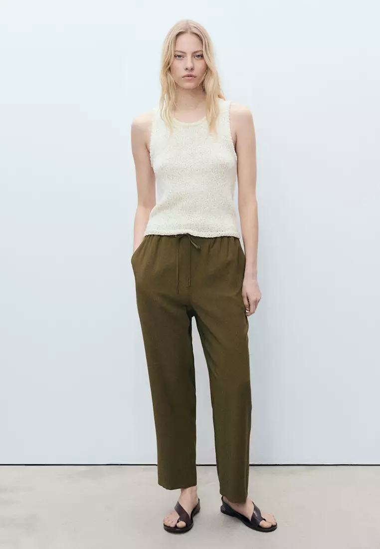 Drawstring Flowy Trousers