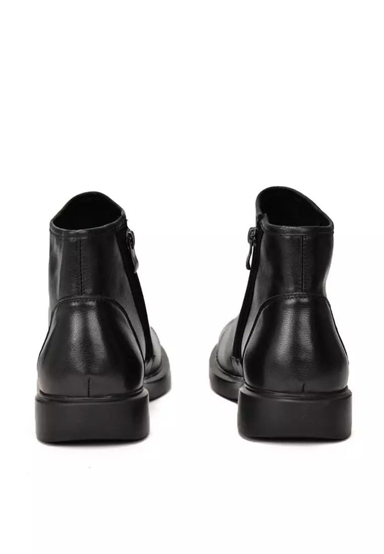 VANSA Top Layer Cowhide High-top Martin Boots VSM-B-909