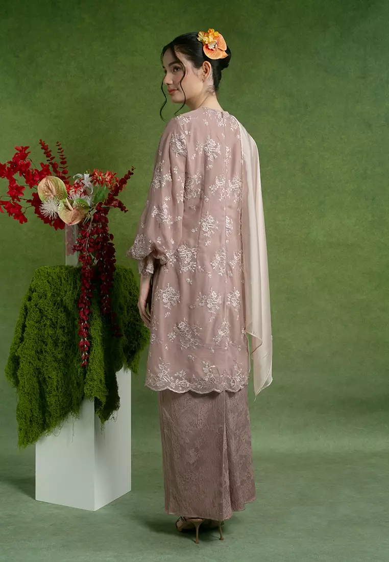 Mikaela Kurung Labuh with Shawl Set