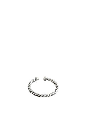 HAPPY FRIDAYS silver 925 Silver Double Silver Beads Twist Ring AR966-979 3A186ACC566036GS_1