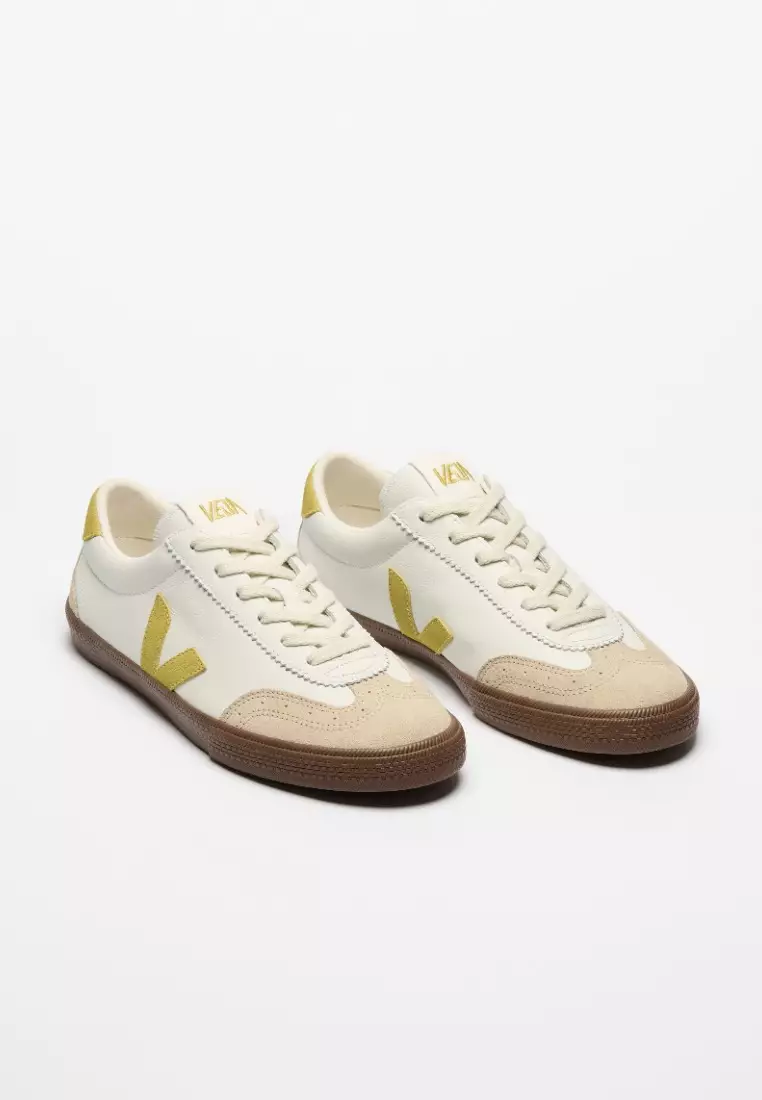 Volley Leather White Liquor Bark Sneakers