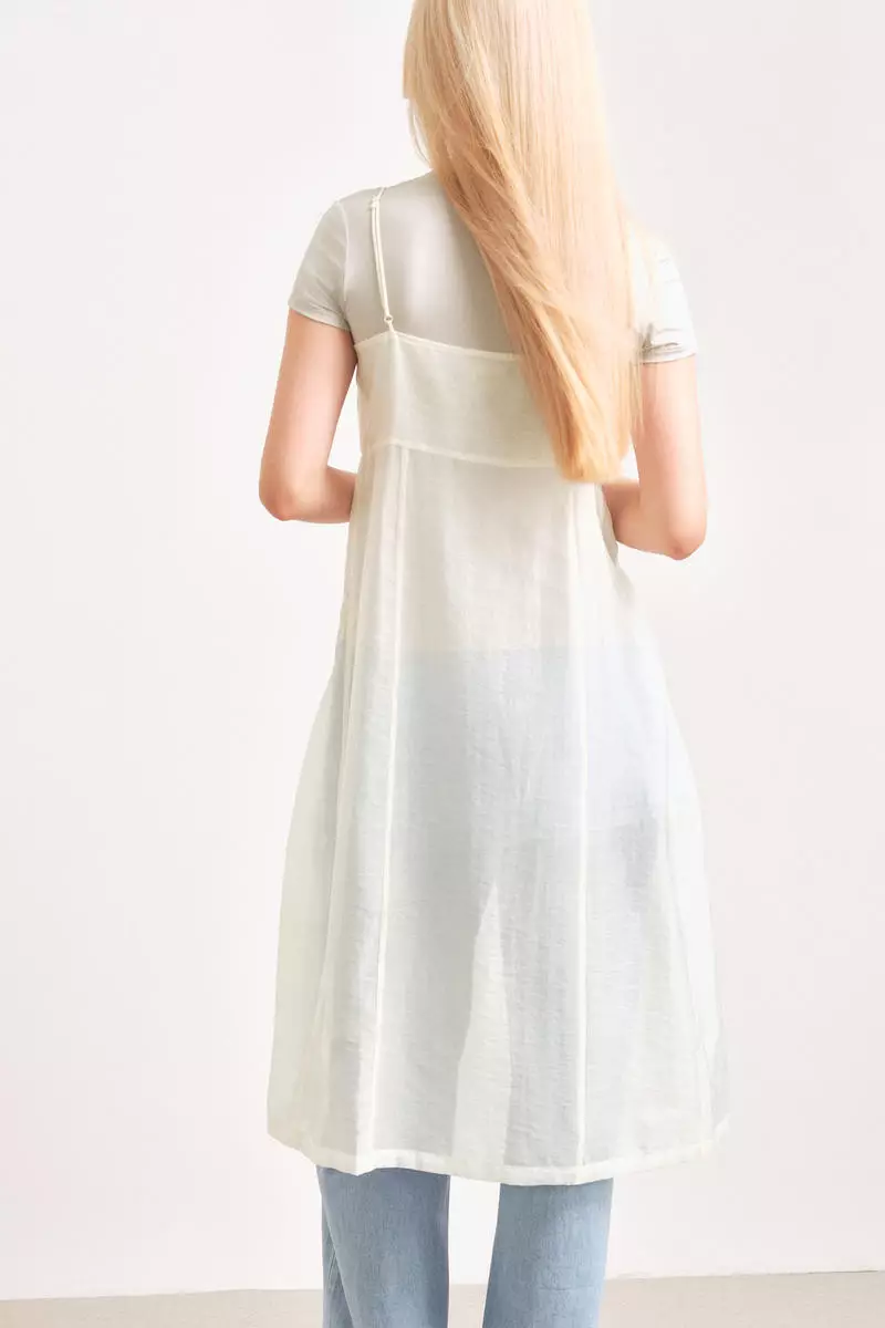 Lyocell-blend strappy dress