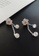 ZITIQUE silver Women's Flower & Diamond Pendant Tassel Earrings - Silver 20031AC5457B8DGS_3