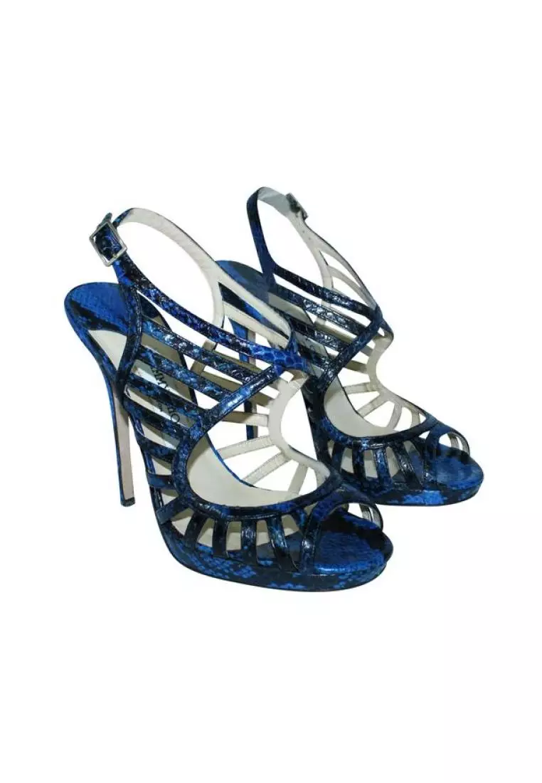 Blue on sale caged heels