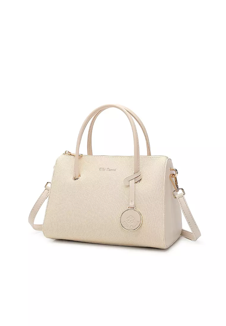 Women's Top Handle Bag / Sling Bag / Crossbody Bag - Beige