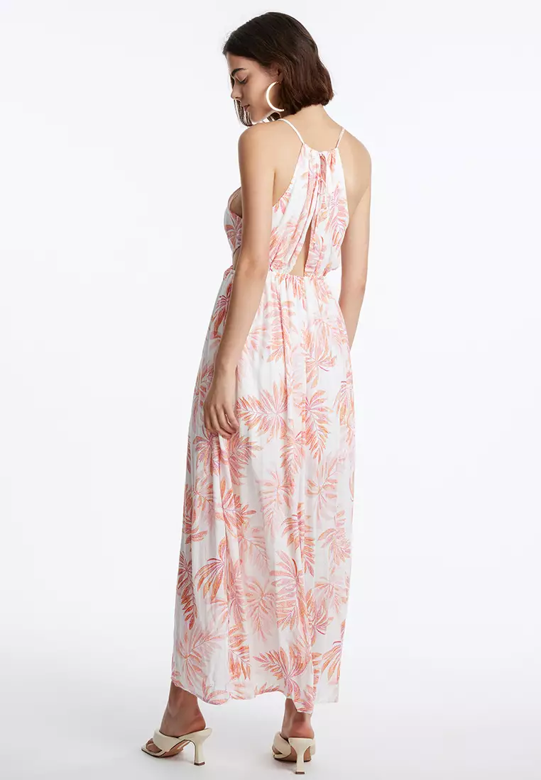 Buy Urban Revivo Leaves Print Cutout Chiffon Cami Dress 2024 Online