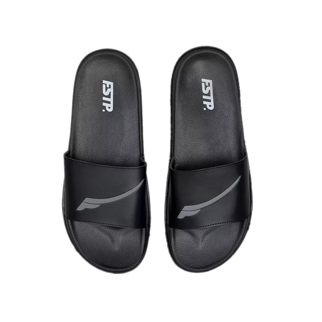 Soul Black Grey Sandal Pria Slide Footstep Footwear