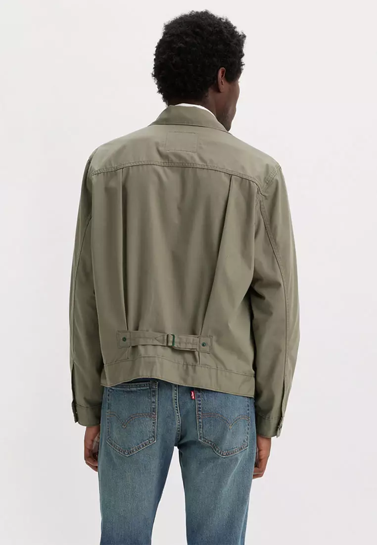 Levi green hot sale denim jacket