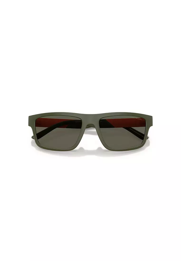 Emporio Armani EA4244U Sunglasses Green Acetate Rectangular Buy Emporio Armani Men main image 2