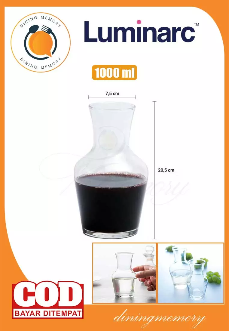 Jual Luminarc Luminarc Gelas Jus Carafe Jug Per Pcs 1000ml Original