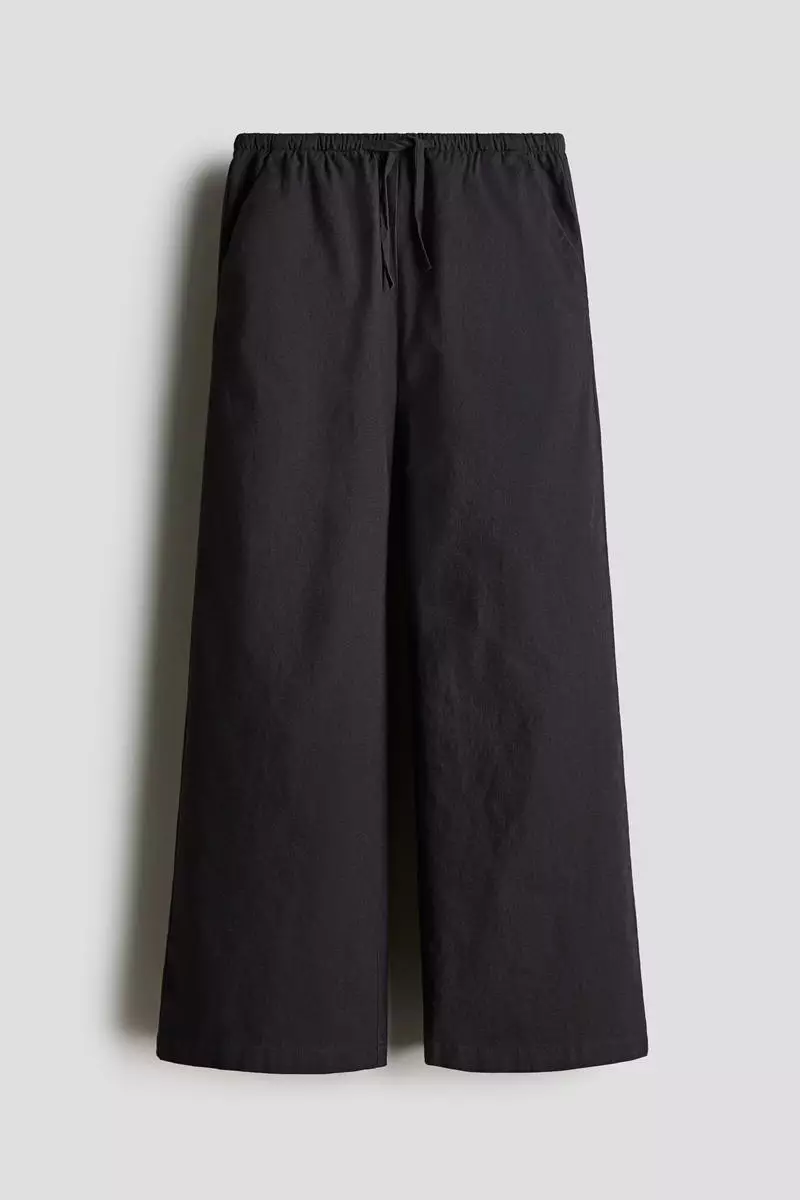 Linen-blend trousers